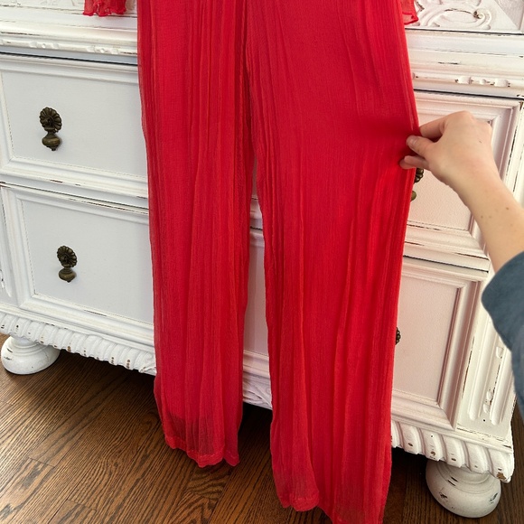 Pink long sleeve jumpsuit - Picture 9 of 10